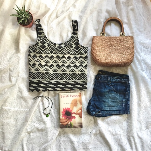 Primark | summer cover geometric mesh tank, S - Picture 3 of 3